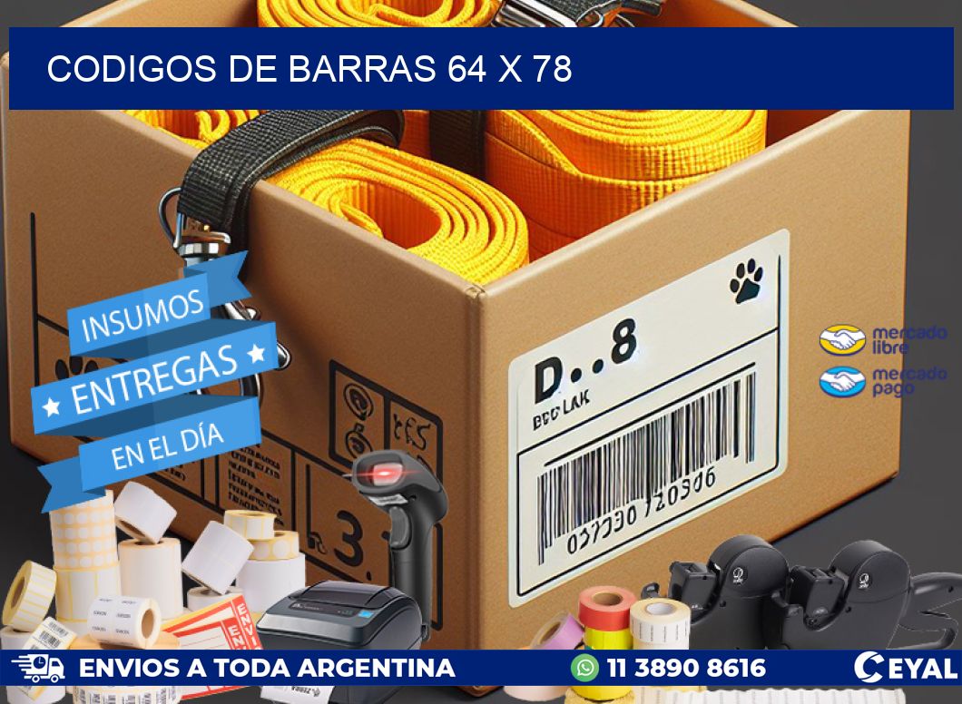 codigos de barras 64 x 78