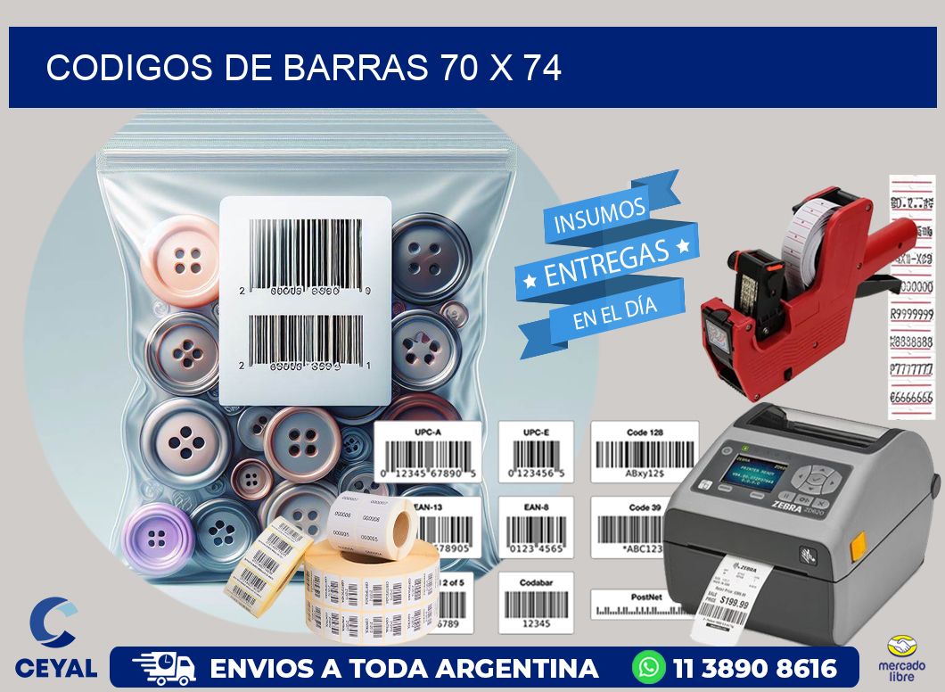 codigos de barras 70 x 74