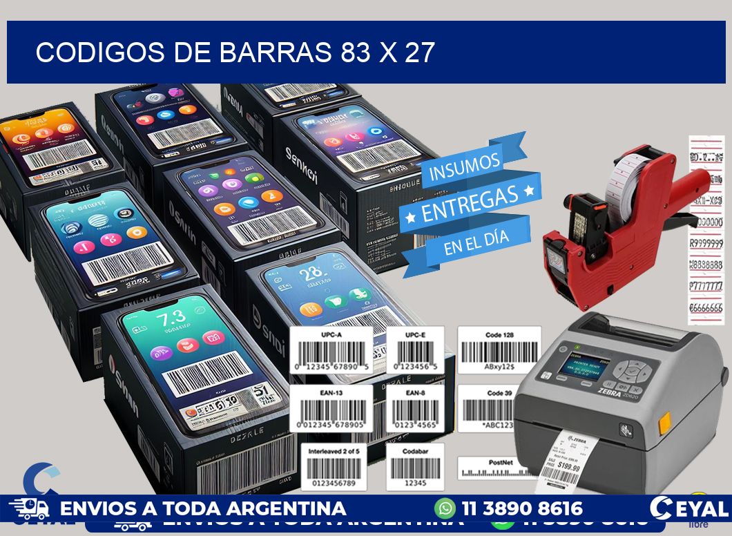 codigos de barras 83 x 27