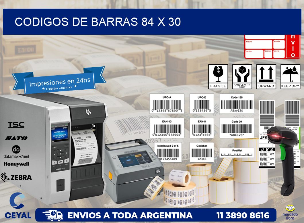 codigos de barras 84 x 30