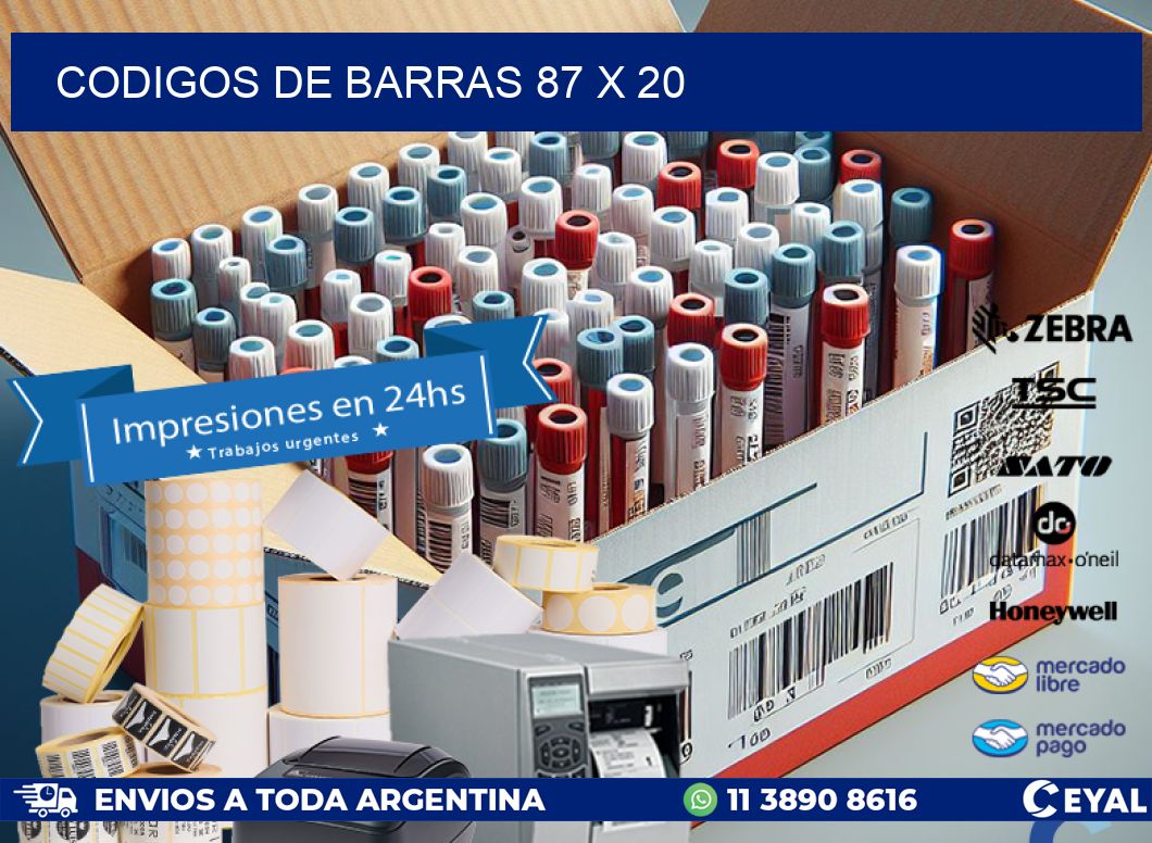 codigos de barras 87 x 20