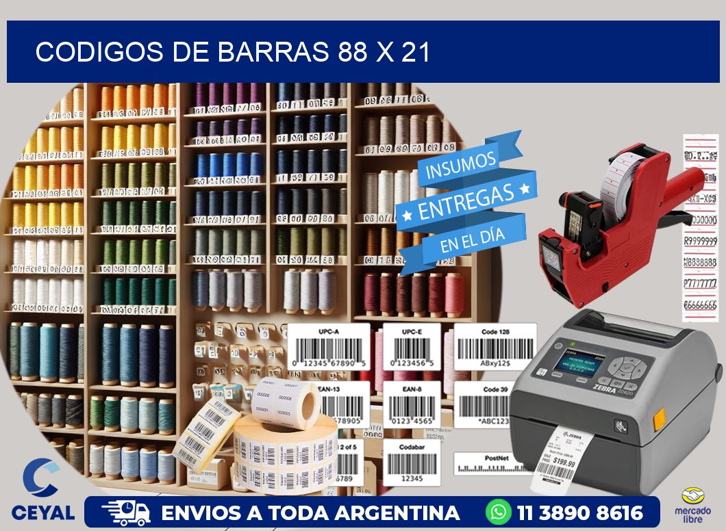 codigos de barras 88 x 21