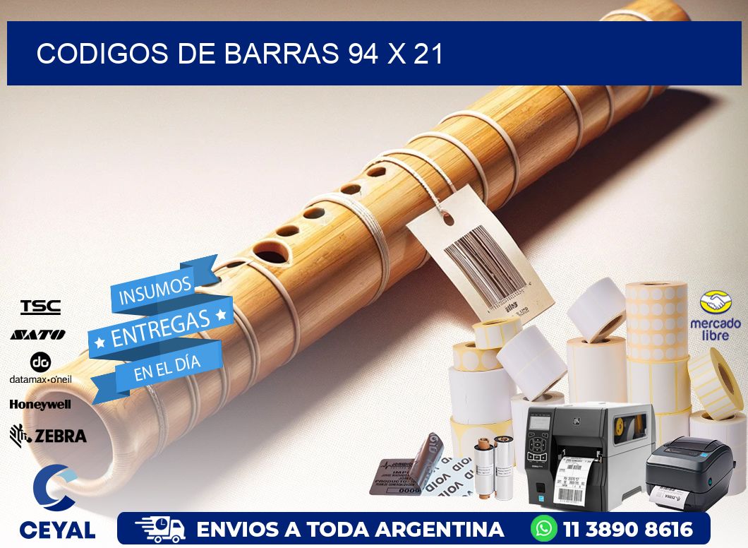 codigos de barras 94 x 21
