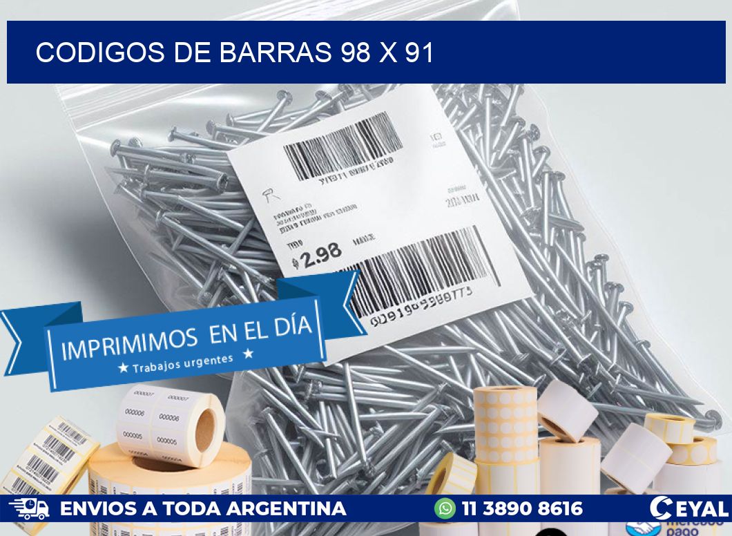 codigos de barras 98 x 91