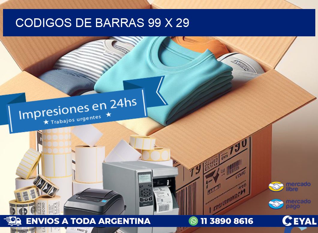 codigos de barras 99 x 29