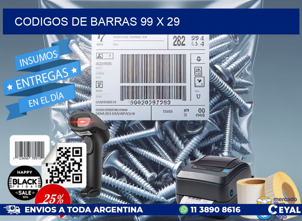 codigos de barras 99 x 29