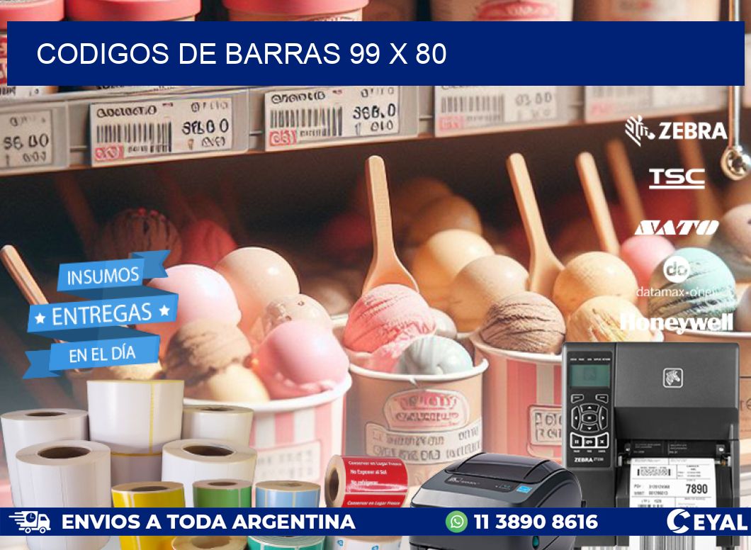 codigos de barras 99 x 80