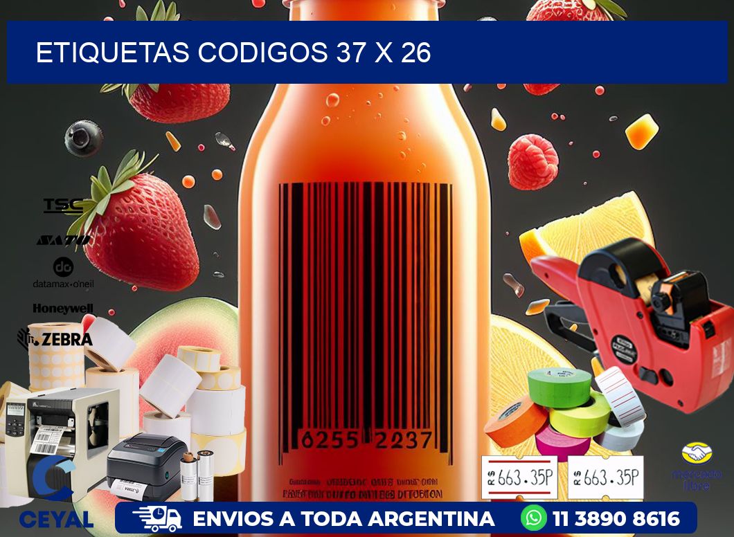etiquetas codigos 37 x 26