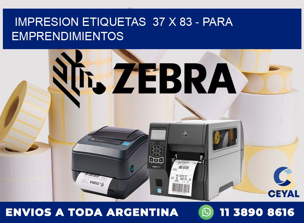 impresion etiquetas 37 x 83 - para emprendimientos