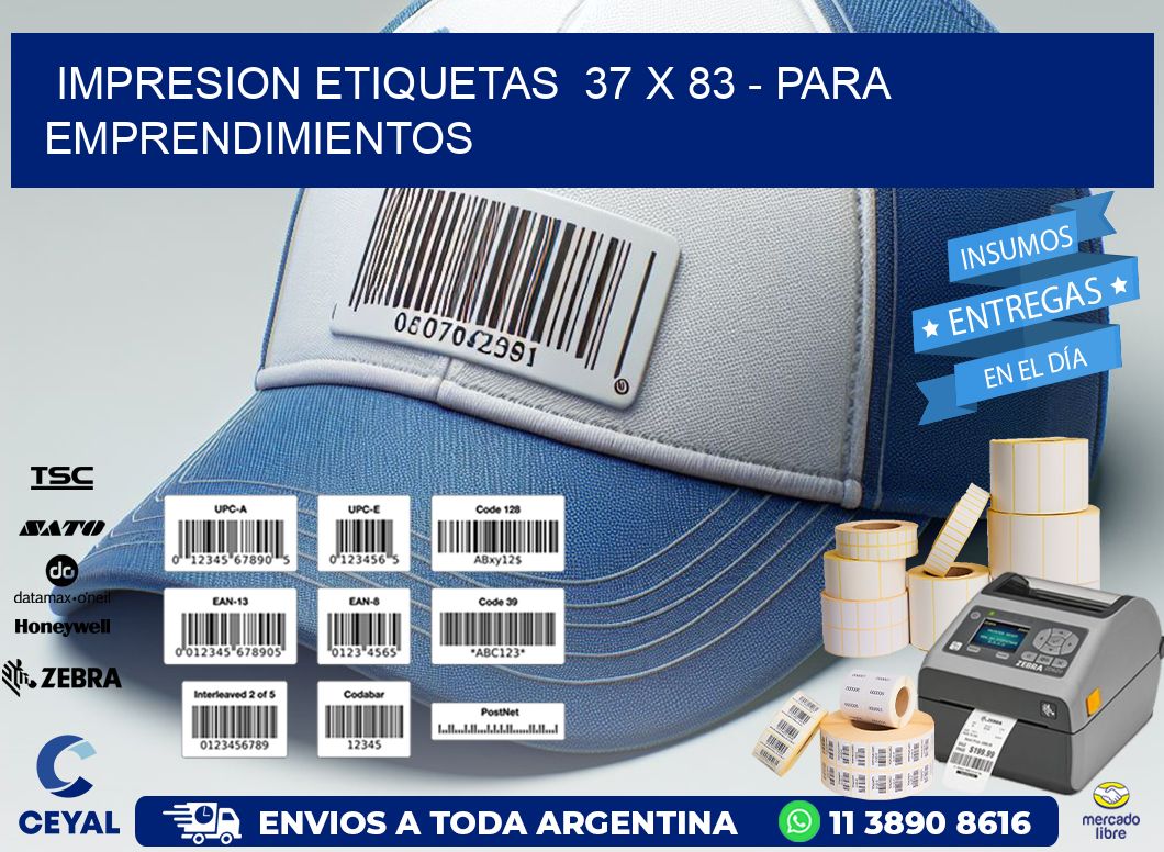 impresion etiquetas  37 x 83 – para emprendimientos