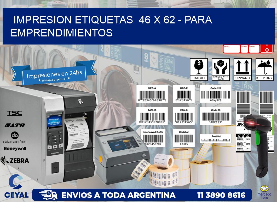 impresion etiquetas  46 x 62 - para emprendimientos