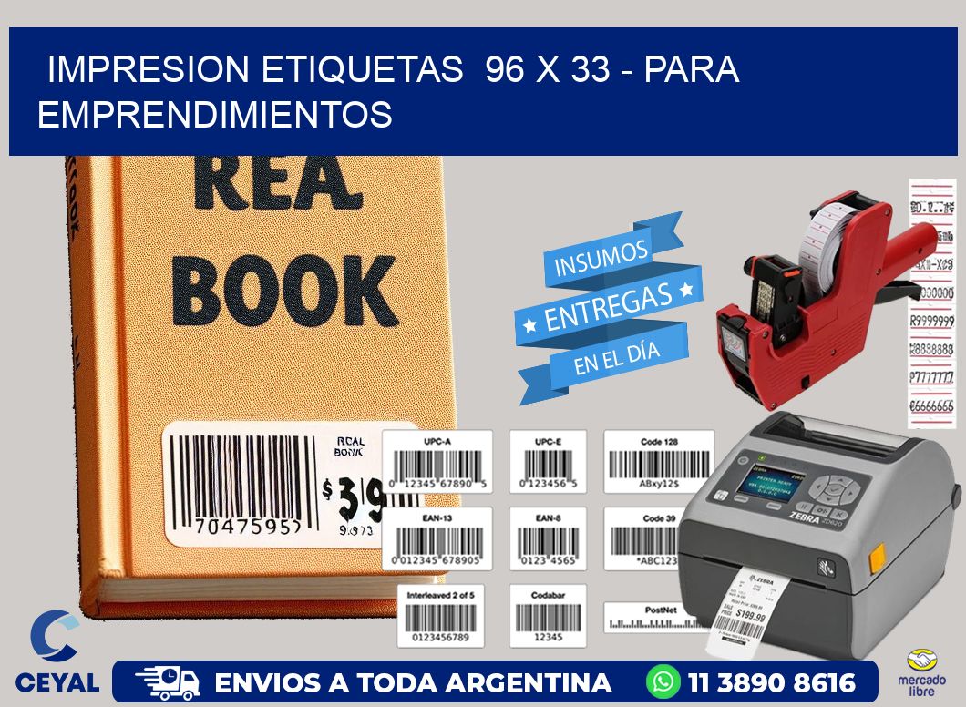 impresion etiquetas  96 x 33 – para emprendimientos