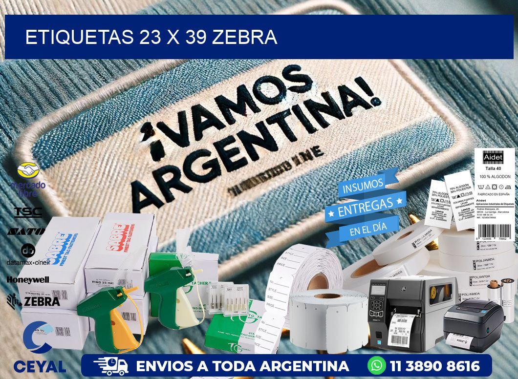 ETIQUETAS 23 x 39 ZEBRA