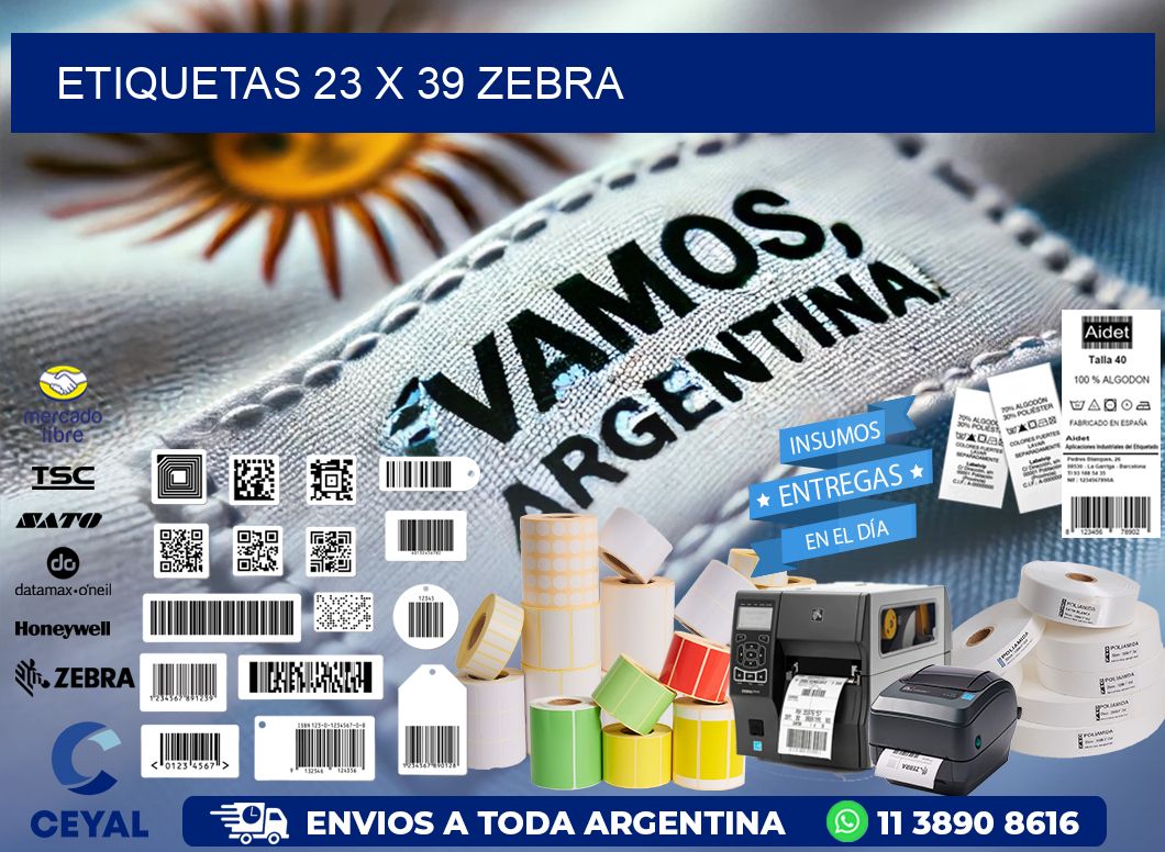 ETIQUETAS 23 x 39 ZEBRA