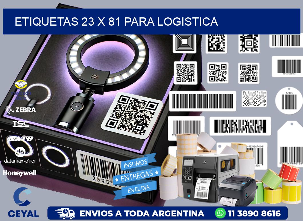 ETIQUETAS 23 x 81 PARA LOGISTICA