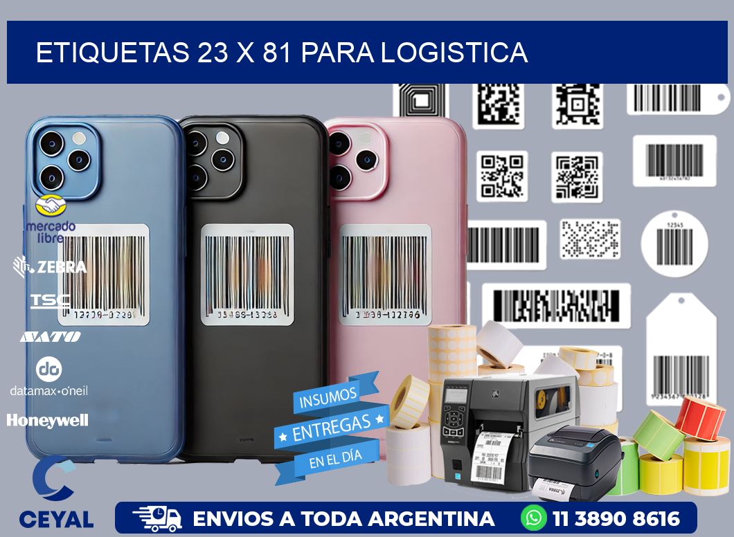 ETIQUETAS 23 x 81 PARA LOGISTICA