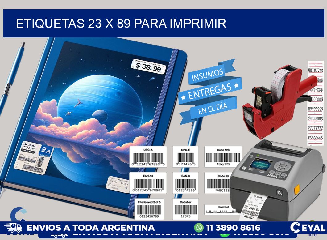 ETIQUETAS 23 x 89 PARA IMPRIMIR