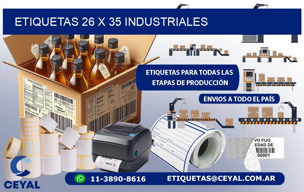 ETIQUETAS 26 x 35 INDUSTRIALES