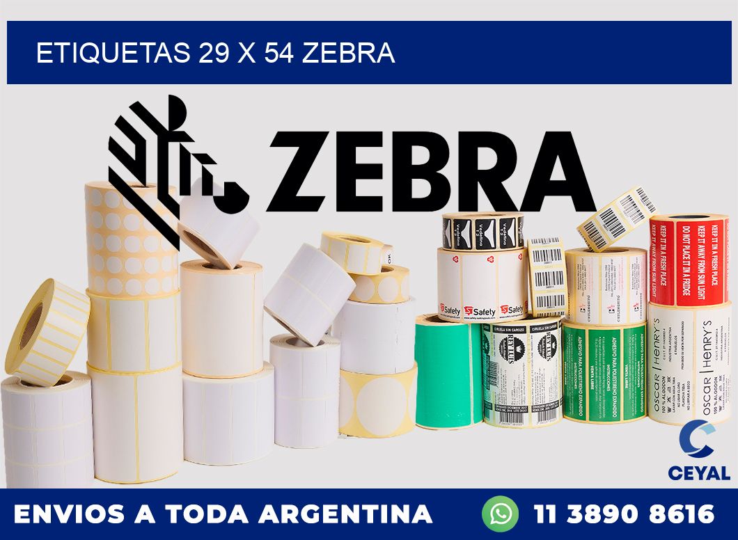 ETIQUETAS 29 x 54 ZEBRA