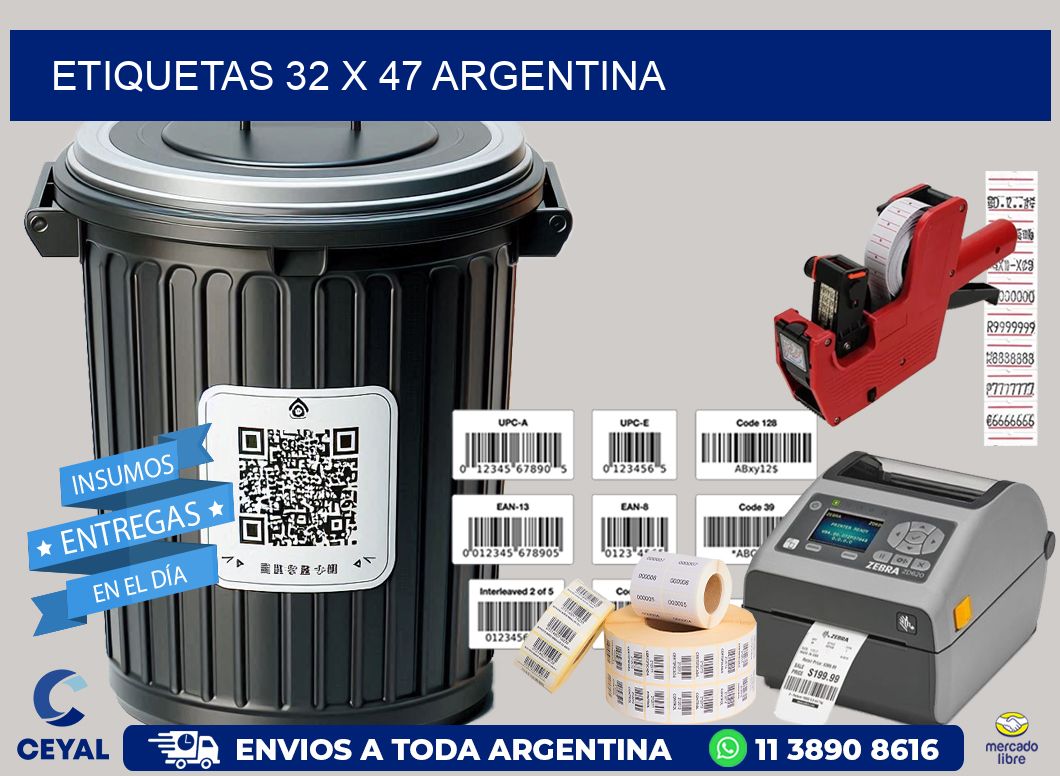 ETIQUETAS 32 x 47 ARGENTINA