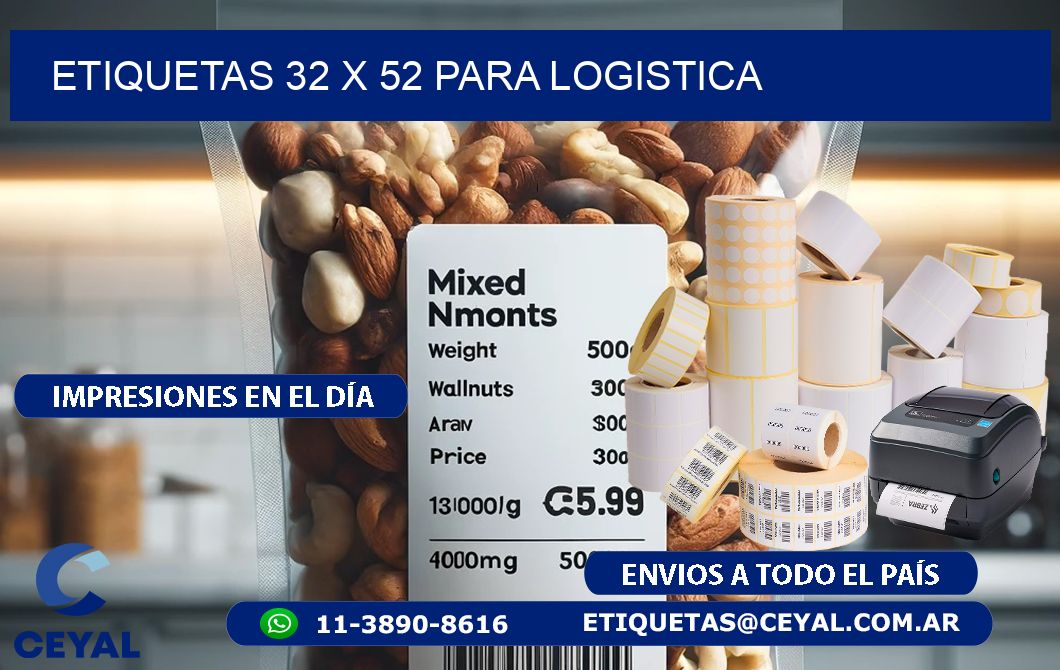 ETIQUETAS 32 x 52 PARA LOGISTICA