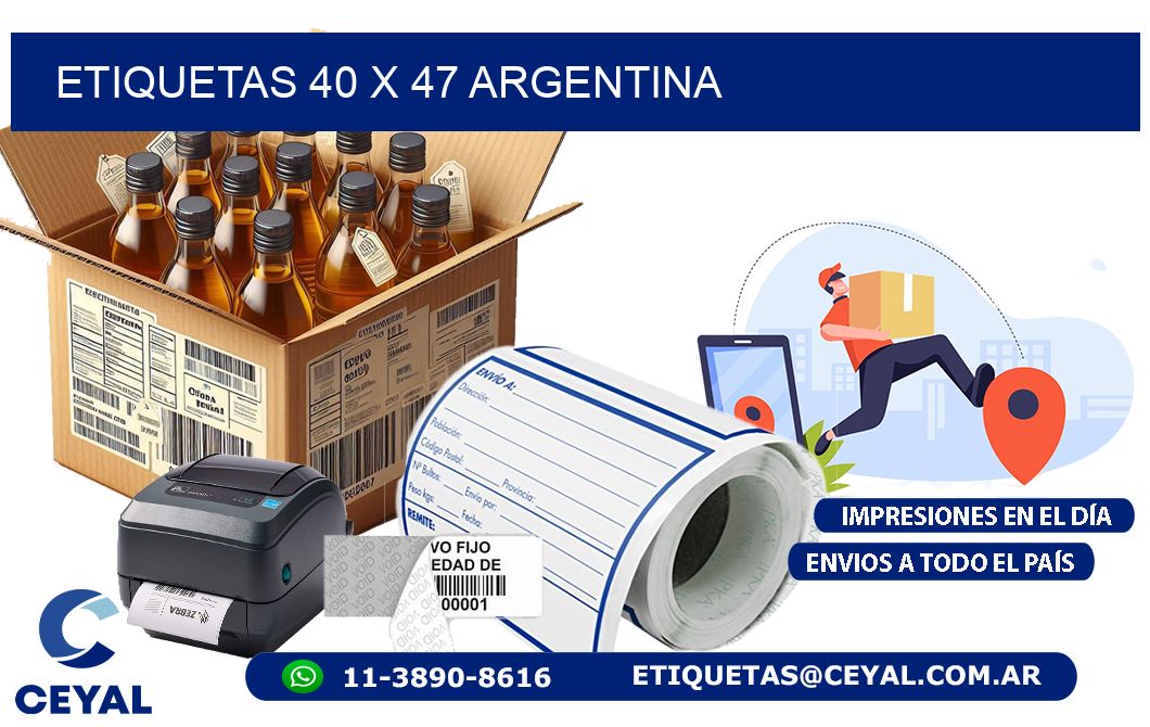 ETIQUETAS 40 x 47 ARGENTINA