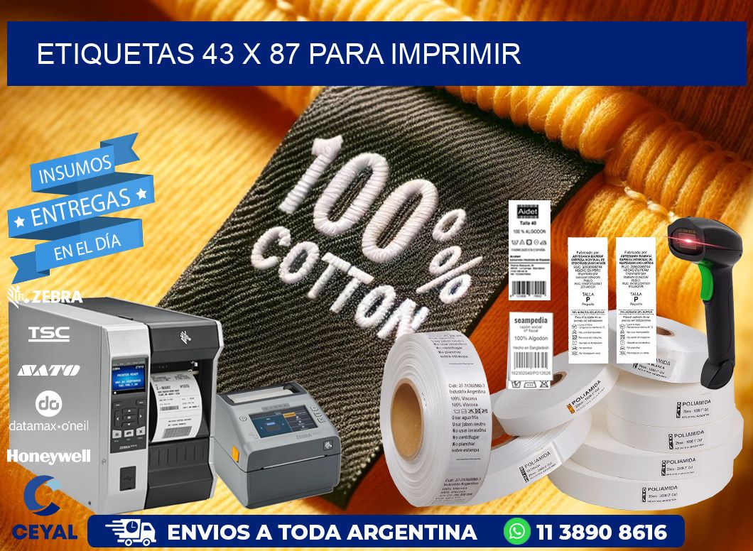 ETIQUETAS 43 x 87 PARA IMPRIMIR