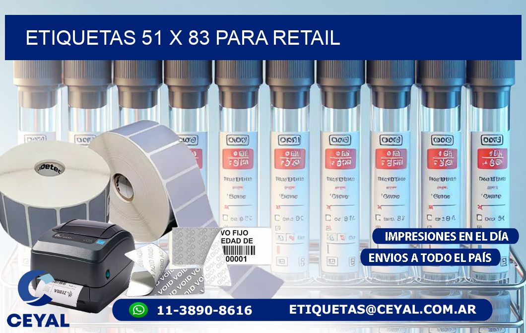 ETIQUETAS 51 x 83 PARA RETAIL