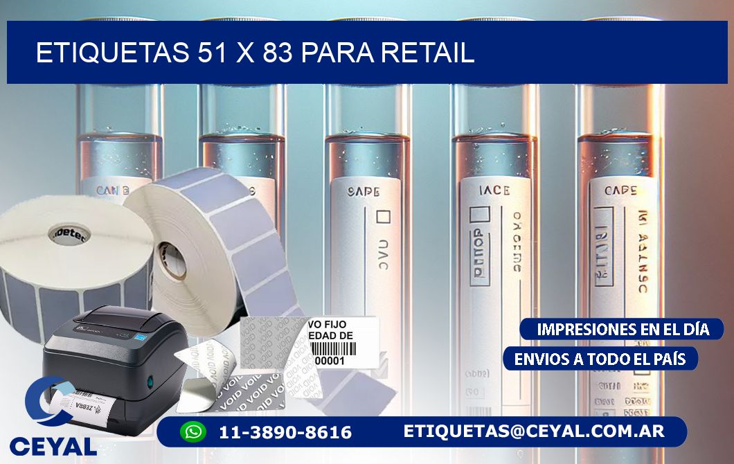 ETIQUETAS 51 x 83 PARA RETAIL