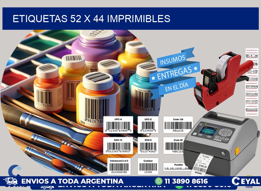ETIQUETAS 52 x 44 IMPRIMIBLES