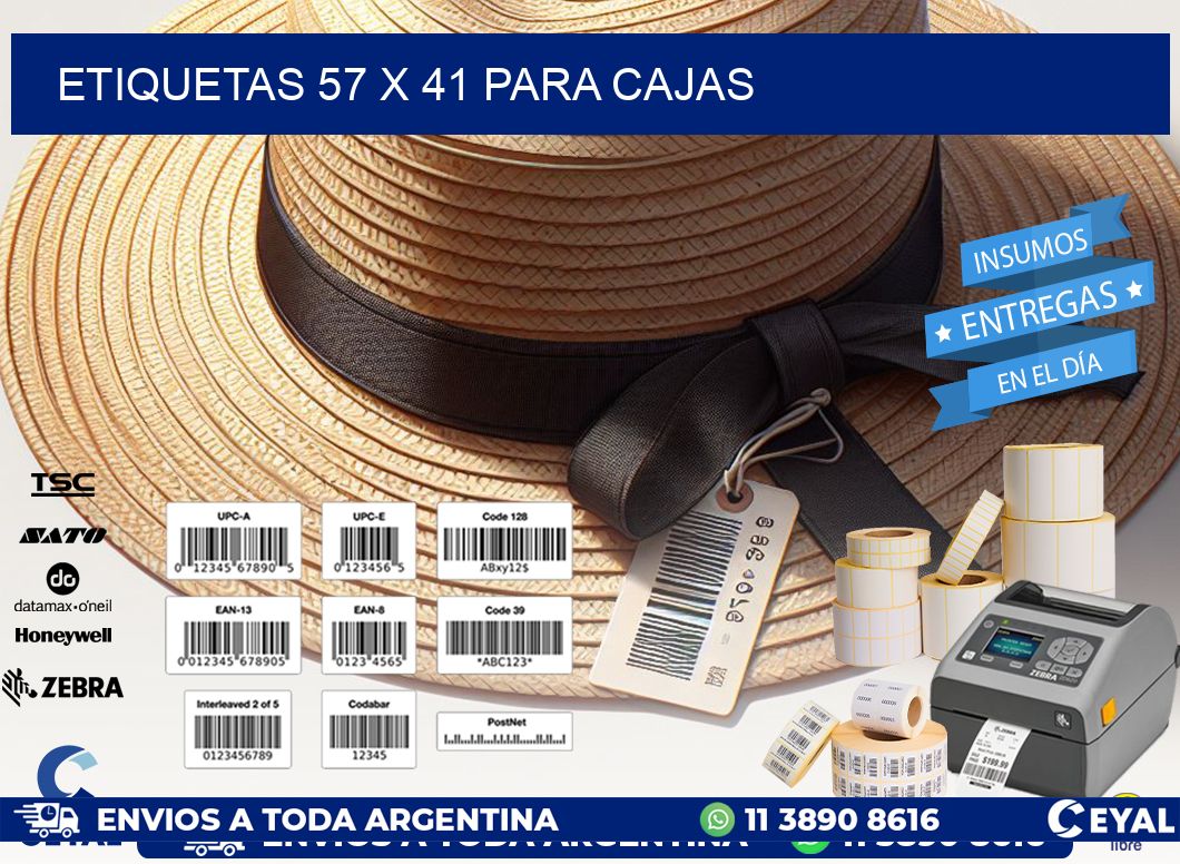 ETIQUETAS 57 x 41 PARA CAJAS