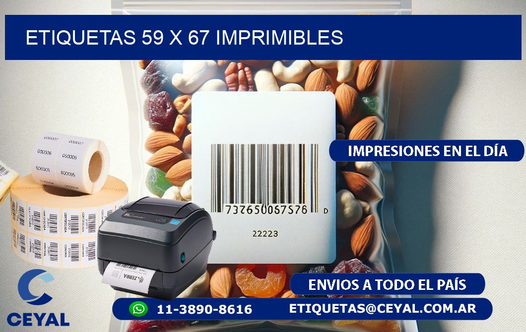 ETIQUETAS 59 x 67 IMPRIMIBLES
