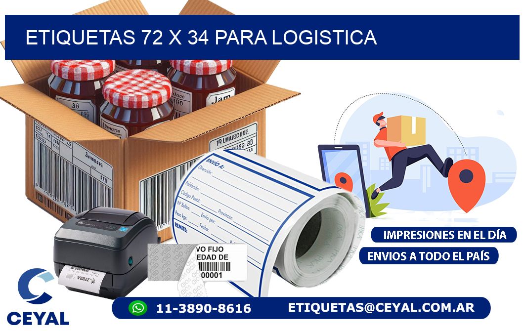 ETIQUETAS 72 x 34 PARA LOGISTICA