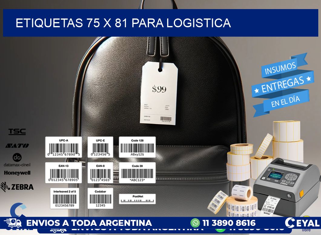 ETIQUETAS 75 x 81 PARA LOGISTICA
