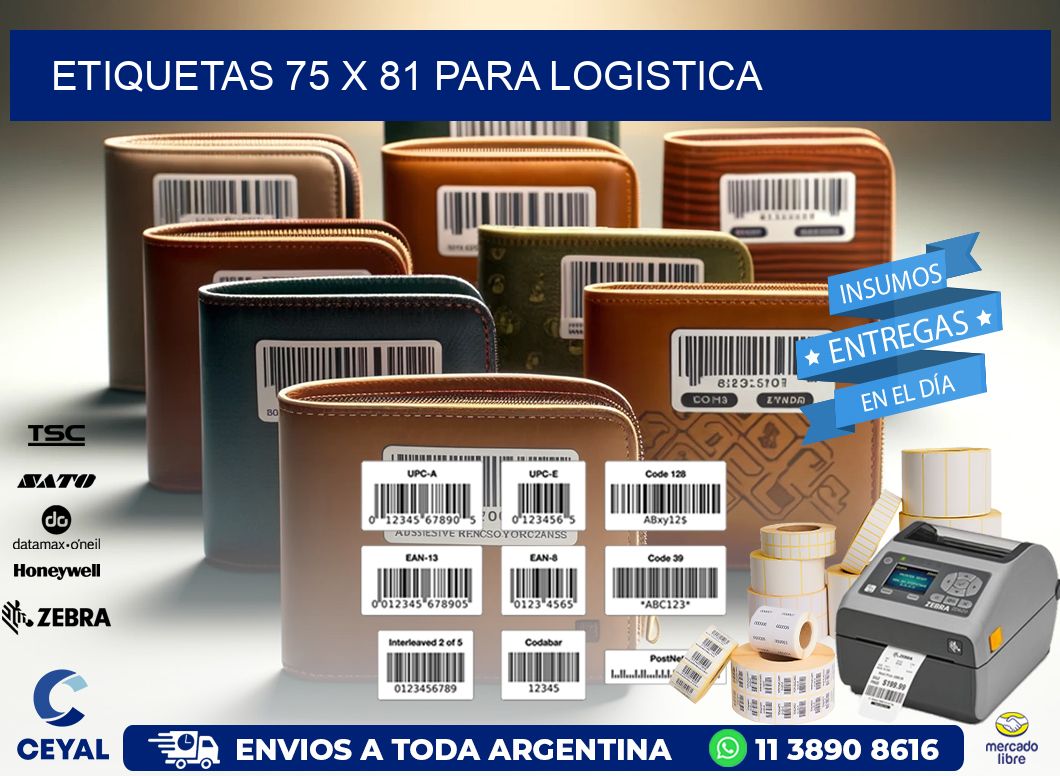 ETIQUETAS 75 x 81 PARA LOGISTICA