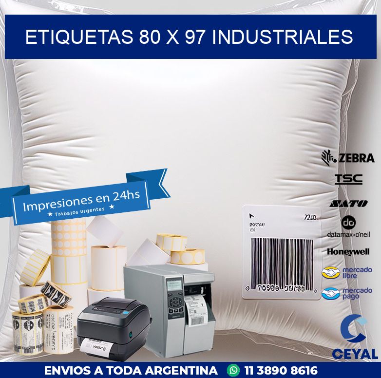 ETIQUETAS 80 x 97 INDUSTRIALES