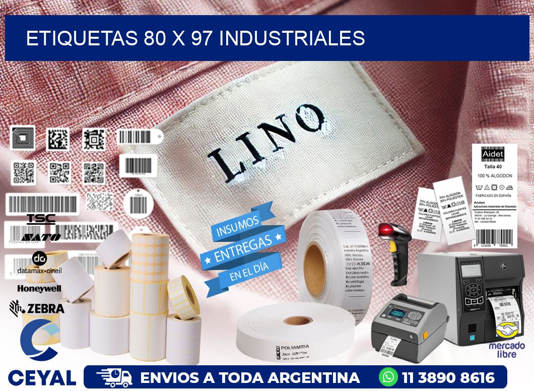 ETIQUETAS 80 x 97 INDUSTRIALES