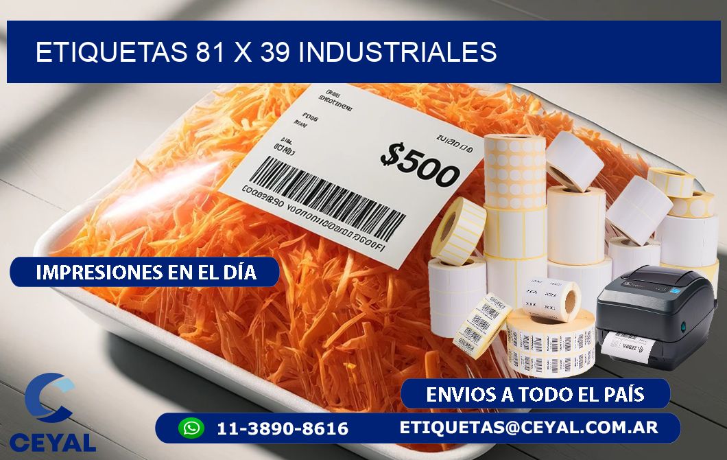 ETIQUETAS 81 x 39 INDUSTRIALES