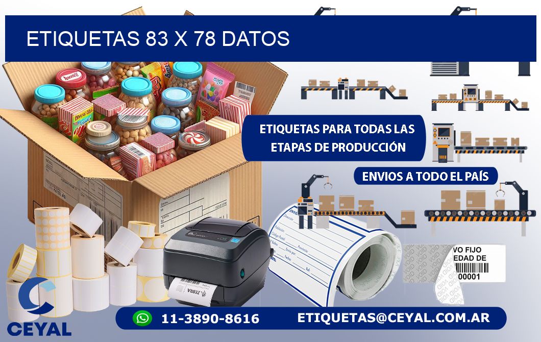 ETIQUETAS 83 x 78 DATOS
