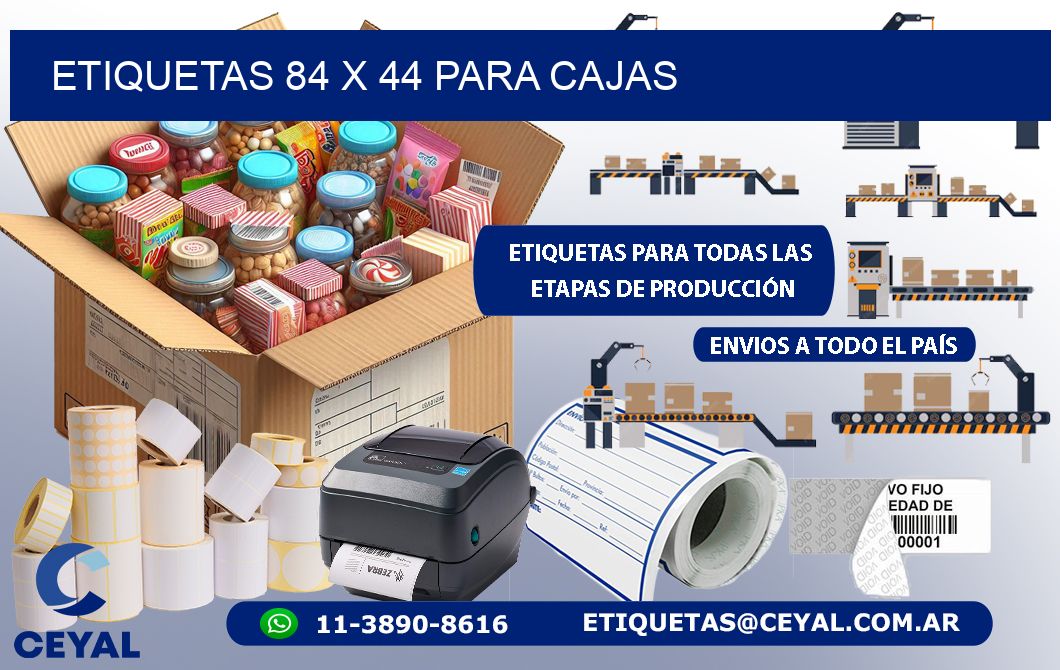 ETIQUETAS 84 x 44 PARA CAJAS