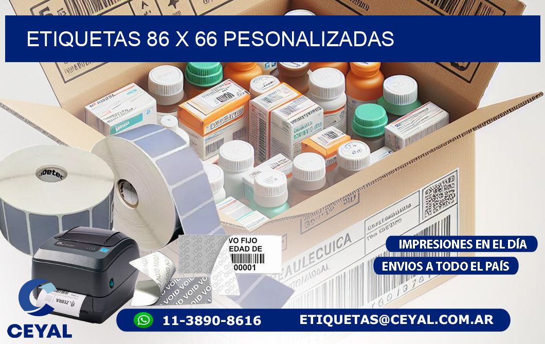 ETIQUETAS 86 x 66 PESONALIZADAS