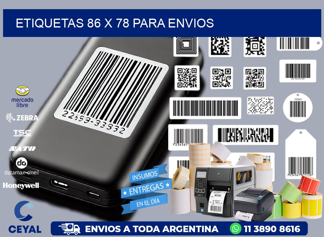 ETIQUETAS 86 x 78 PARA ENVIOS