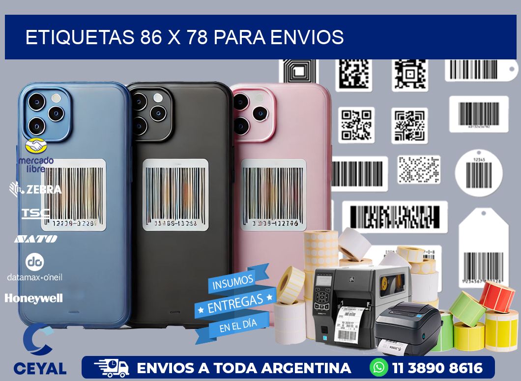 ETIQUETAS 86 x 78 PARA ENVIOS