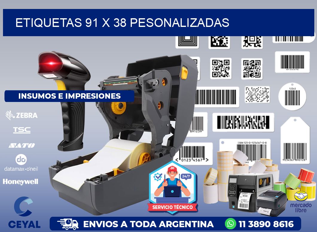 ETIQUETAS 91 x 38 PESONALIZADAS