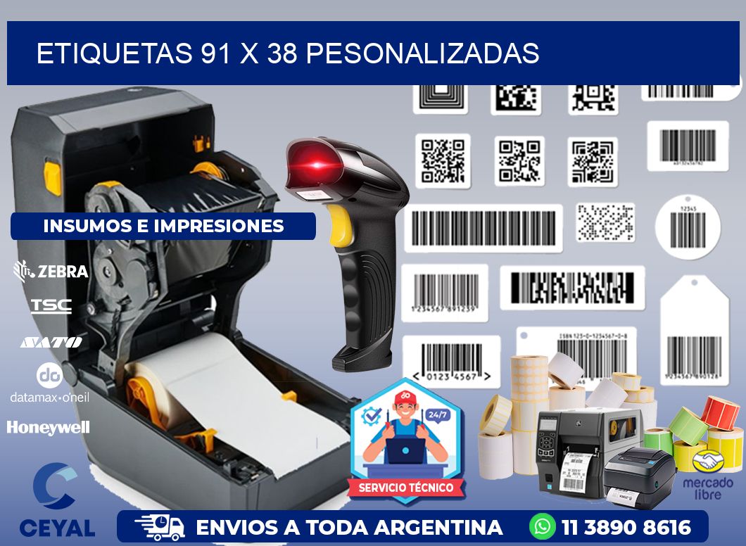 ETIQUETAS 91 x 38 PESONALIZADAS