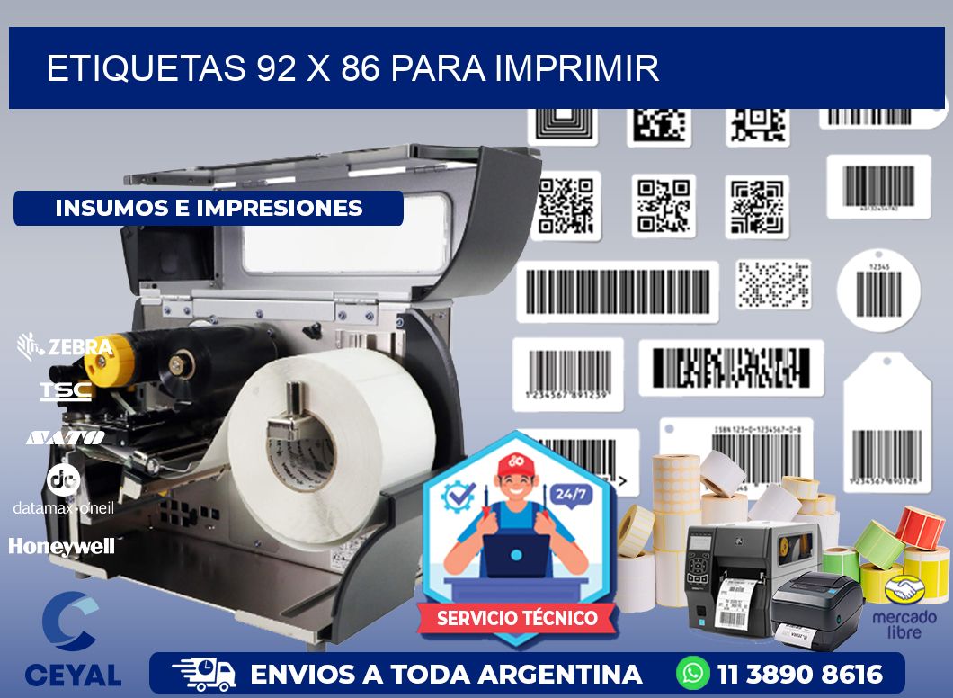 ETIQUETAS 92 x 86 PARA IMPRIMIR