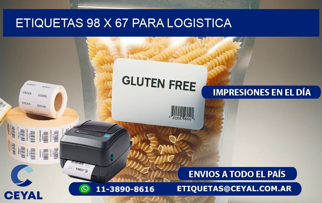 ETIQUETAS 98 x 67 PARA LOGISTICA