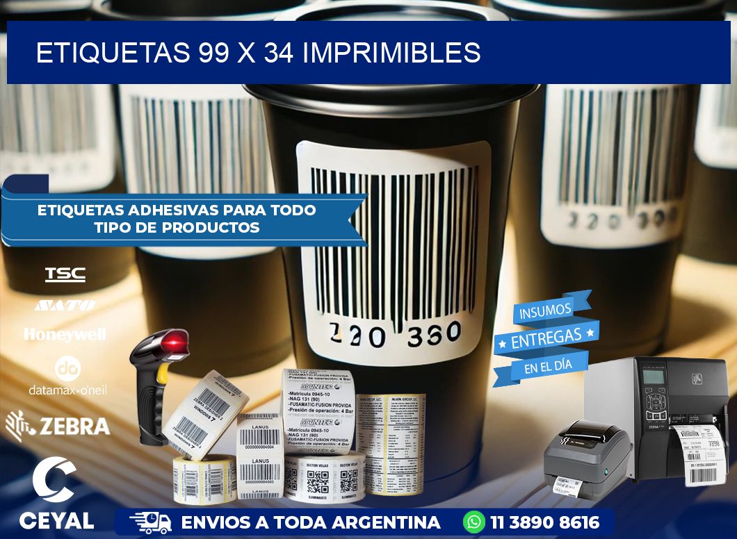 ETIQUETAS 99 x 34 IMPRIMIBLES