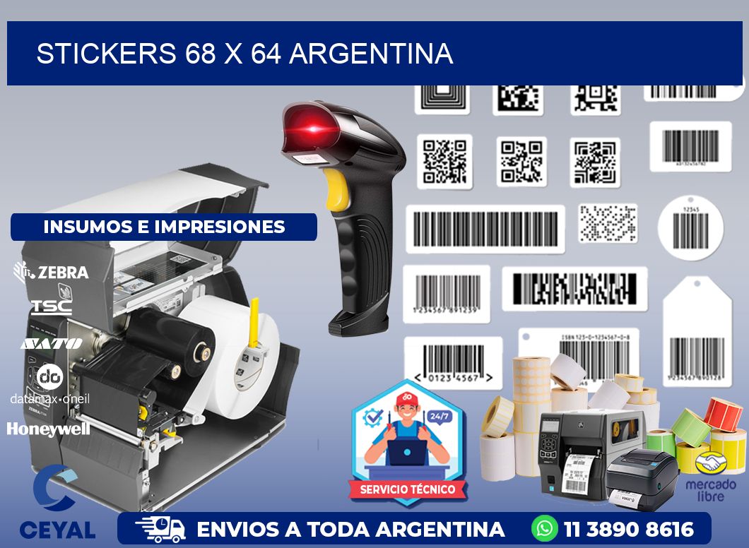 STICKERS 68 x 64 ARGENTINA