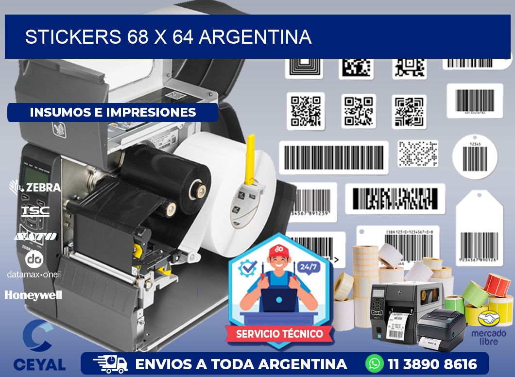 STICKERS 68 x 64 ARGENTINA